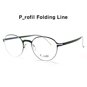 P_rofil Folding F-001 블랙 프로필안경 초경량안경테 국산 하우스 아이웨어가성비 좋은 나사없는 국산 하우스 아이웨어 가벼운안경